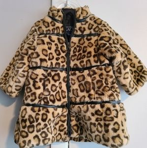 Baby Faux Fur Leopard Print Coat
